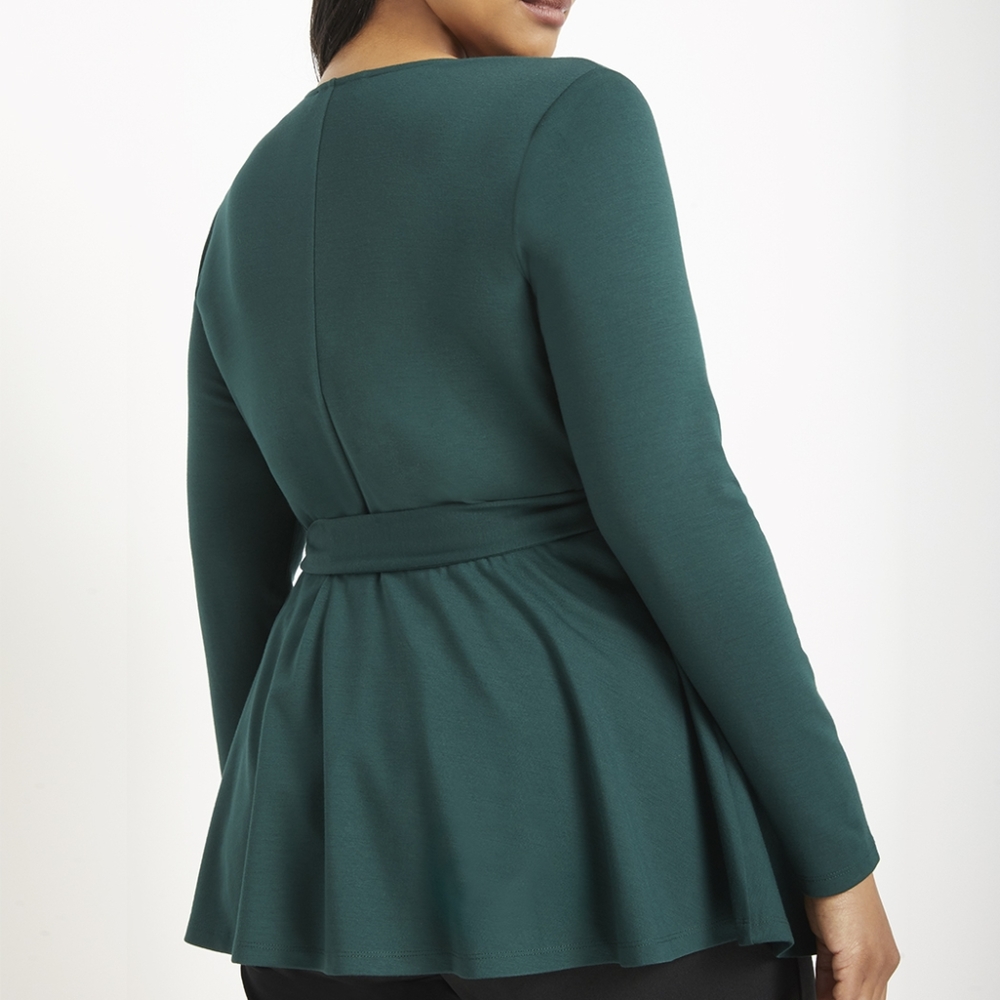 Eloquii Peplum Wrap Top